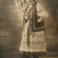 DANCER in EASTERN EUROPEAN DRESS ANTIQUE REAL PHOTO POSTCARD RPPC