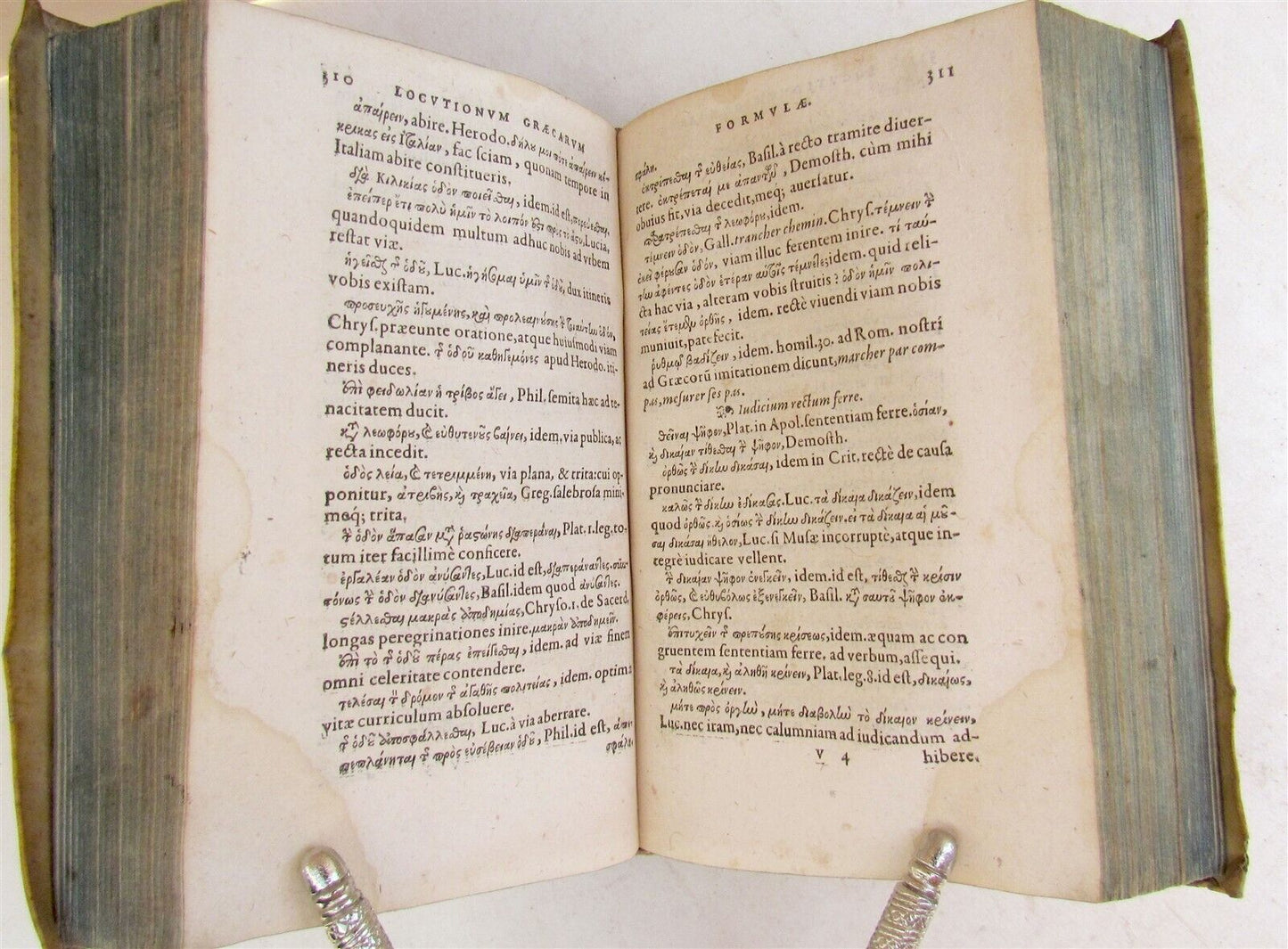 1588 Alphabetical dictionary of Greek idioms antique LOCUTIONUM GRAECARUM vellum