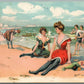 BEAUTIES AT THE BEACH ANTIQUE POSTCARD