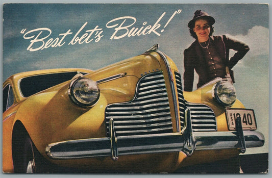 BEST BET'S BUICK AUTOMOBILE ADVERTISING ANTIQUE POSTCARD