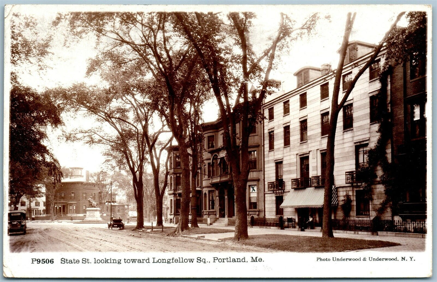 PORTLAND ME STATE STREET VINTAGE REAL PHOTO POSTCARD RPPC
