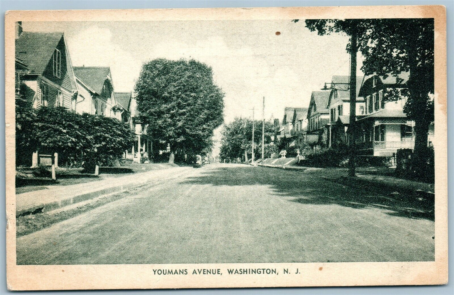 WASHINGTON NJ YOUMANS AVENUE ANTIQUE POSTCARD