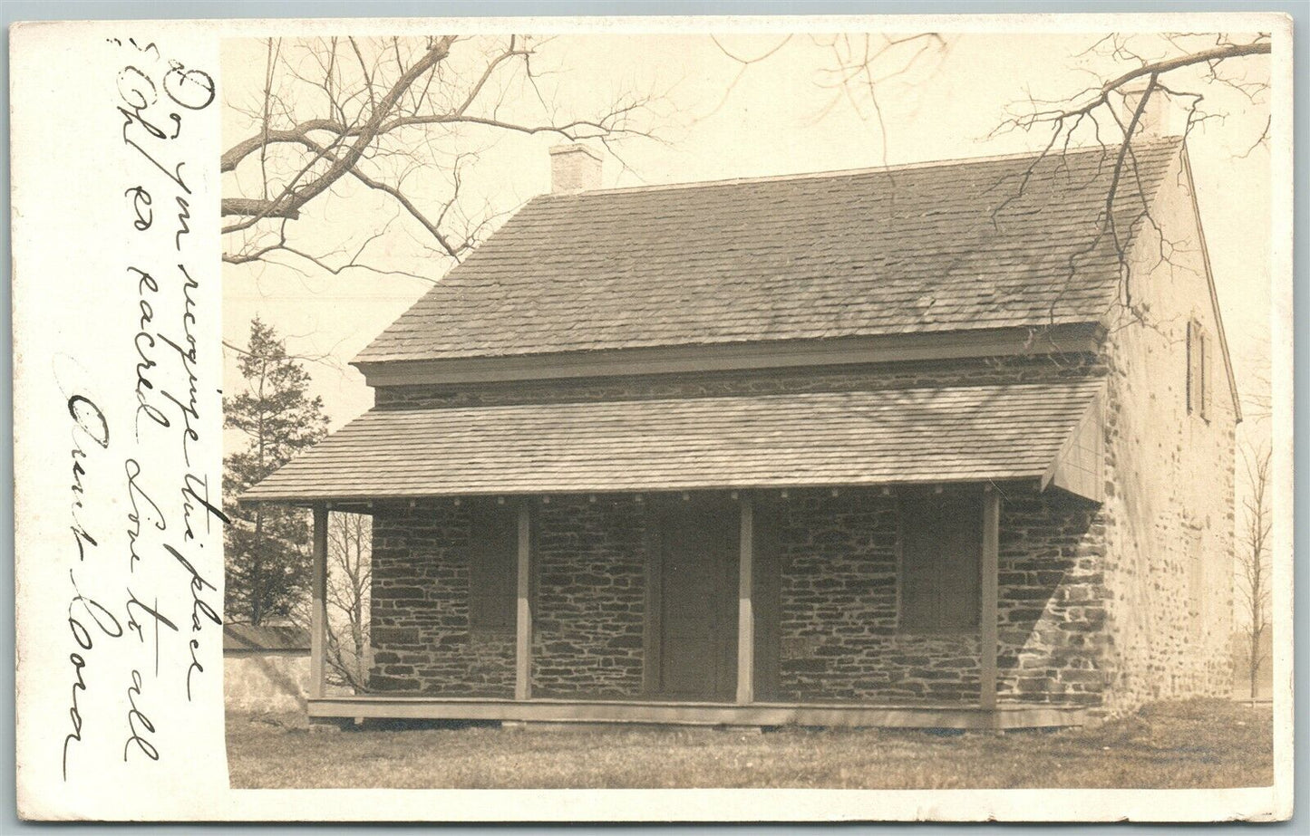 PENNSYLVANIA FARM HOUSE 1906 ANTIQUE REAL PHOTO POSTCARD RPPC