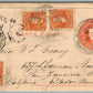 ARGENTINA to SAN FRANCISCO USA 1897 ANTIQUE COVER w/ STAMPS