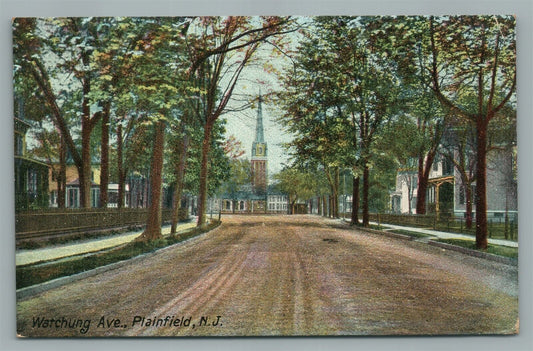 PLAINFIELD NJ WATCHUNG AVE. ANTIQUE POSTCARD