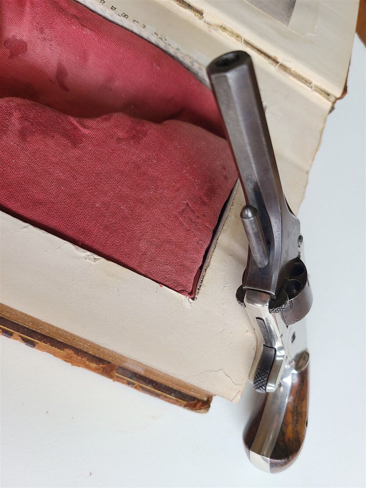 ANTIQUE REVOLVER in BOOK SHAPE BOX HIDDEN SAFE