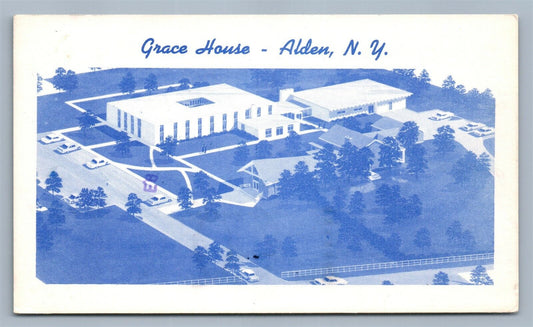 ALDEN NY GRACE HOUSE VINTAGE POSTCARD