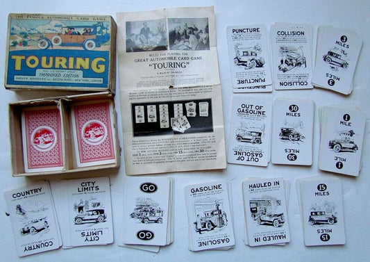 AUTOMOBILE CARD GAME TOURING w/ ORIGINAL BOX & INSTRUCTIONS