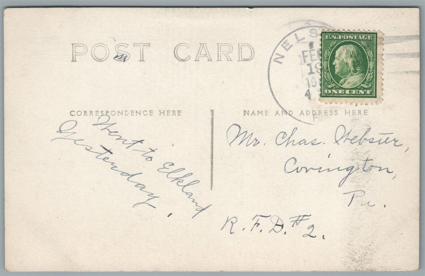 ELKLAND PA WEST MAIN STREET ANTIQUE REAL PHOTO POSTCARD RPPC