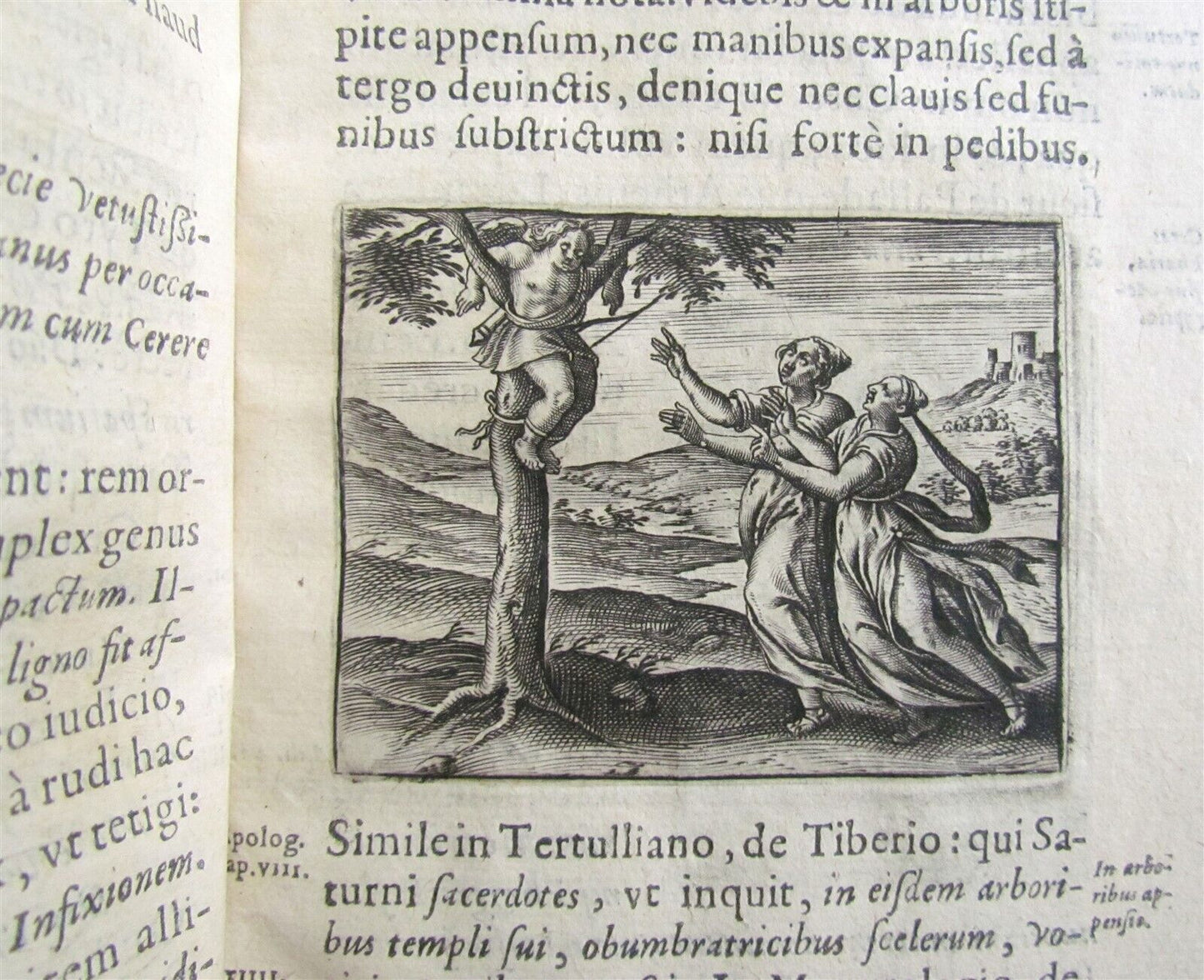 1602 DE CRUCE LIBRI TRES by Justus LIPSIUS antique ILLUSTRATED w/ 19 WOODCUTS