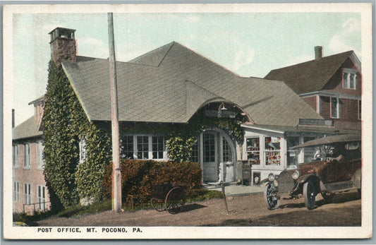 MT. POCONO PA POST OFFICE ANTIQUE POSTCARD