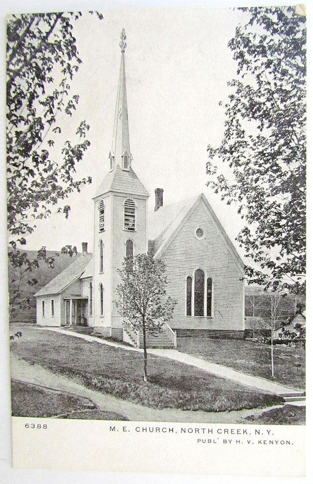 ANTIQUE POSTCARD - M.E. CHURCH NORTH CREEK N.Y.