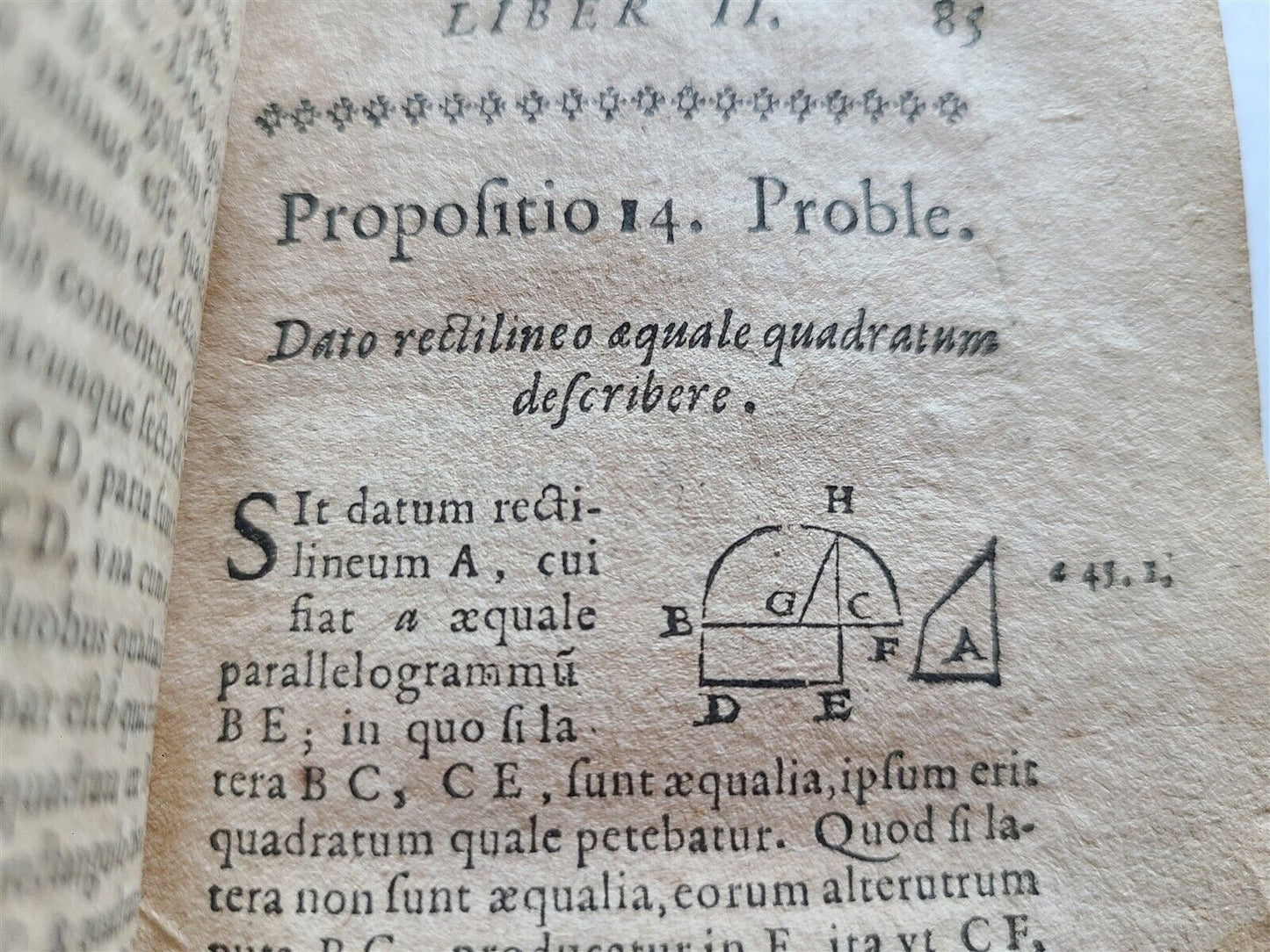 1633 EUCLIDIS ELEMENTORUM LIBRI SEX PRIORES antique GEOMETRY VELLUM BINDING