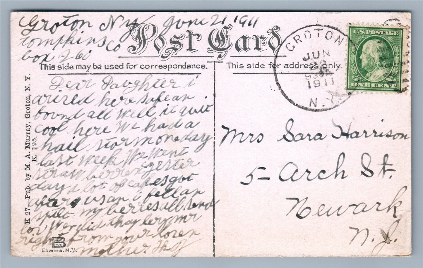 GROTON NY CONGREGATIONAL CHURCH ANTIQUE POSTCARD