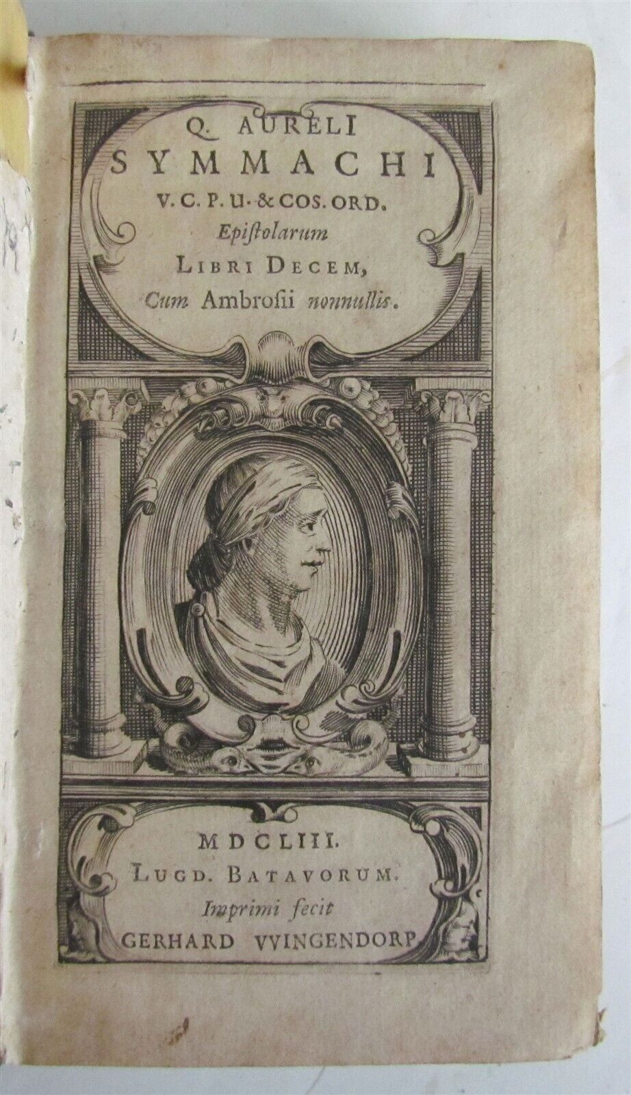 1653 Symmachus Quintus Aurelius Epistolarum antique VELLUM 17th century