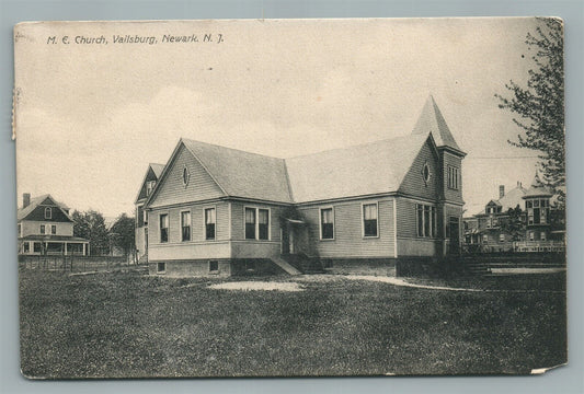 NEWARK NJ M.E. CHURCH VAILSBURG ANTIQUE POSTCARD