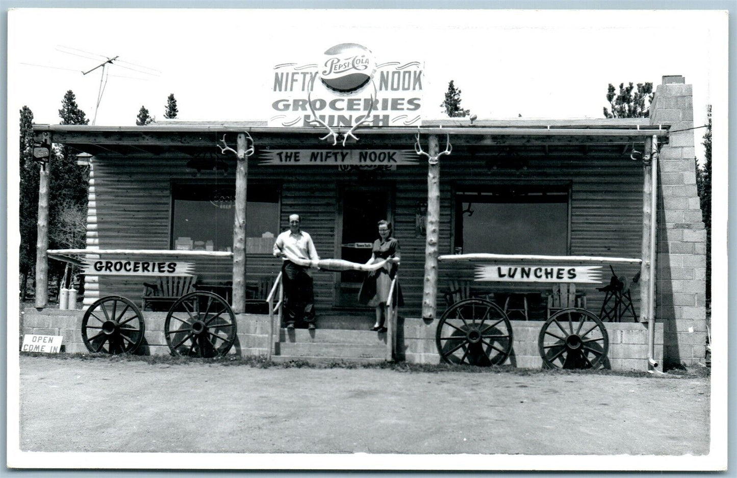 BRECKIN RIDGE CO NIFTY NOOK GROCERIES VINTAGE REAL PHOTO POSTCARD RPPC COCA COLA