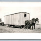 MOVING THE SHED HORSE DRAWN ANTIQUE REAL PHOTO POSTCARD RPPC