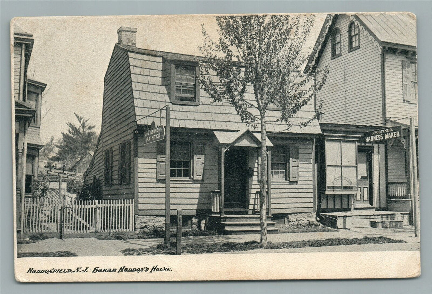 HADDONFIELD NJ SARAH HADDON'S HOUSE ANTIQUE POSTCARD