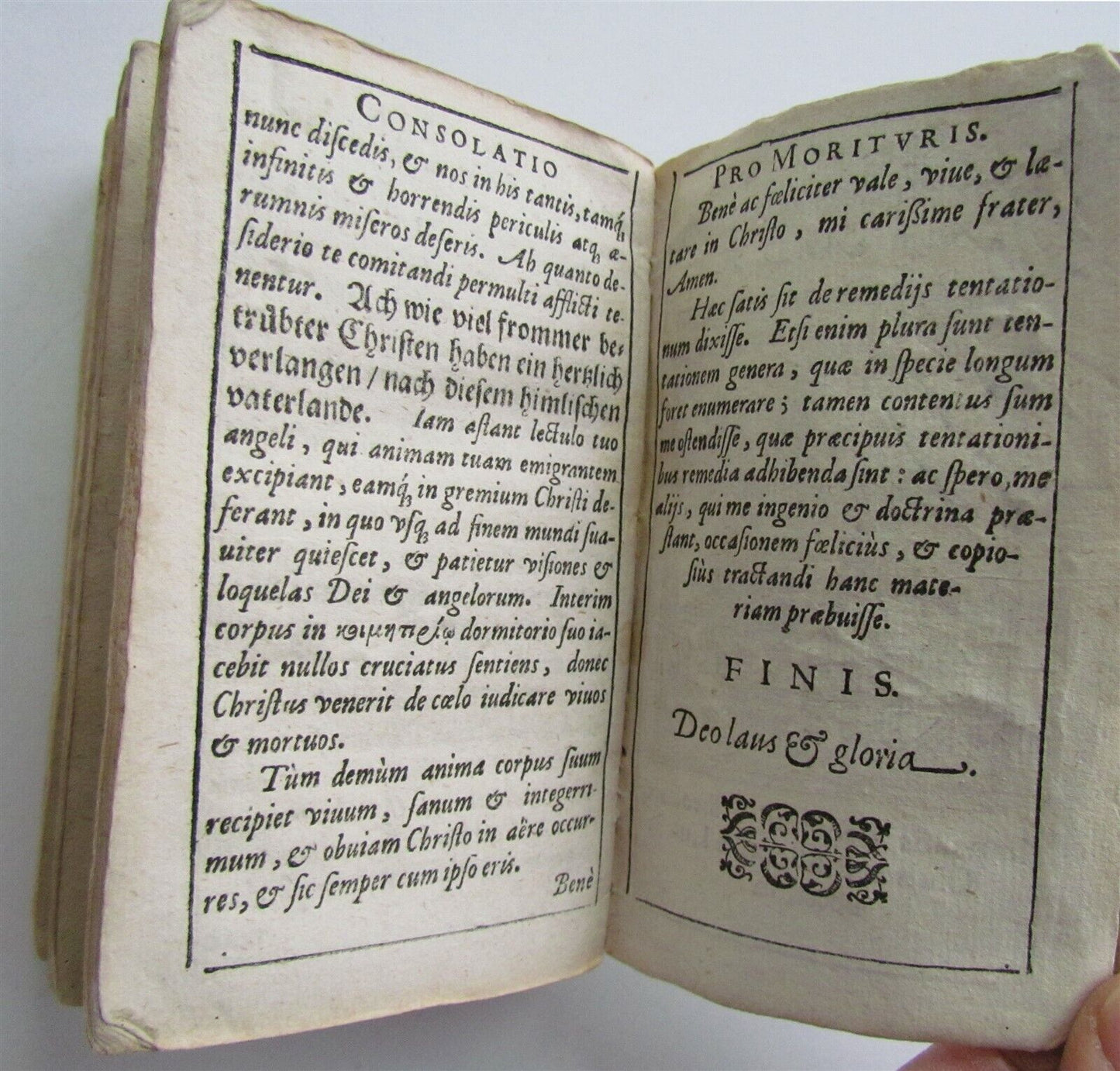 1590 Antidote Against Temptations of Every Sort antique VELLUM 16 century Weller