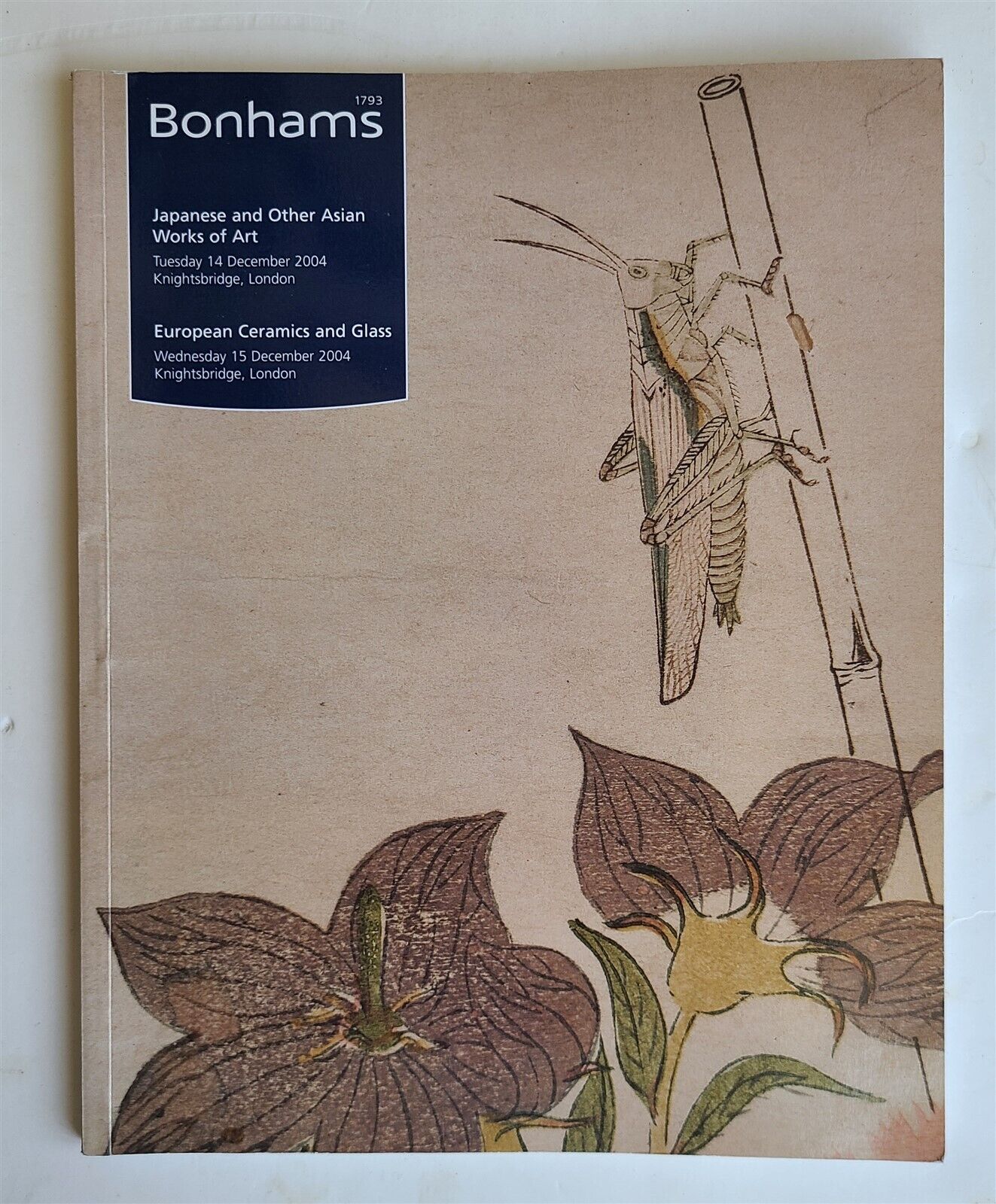 JAPANESE & OTHER ASIAN ART and EUROPEAN CERAMICS BONHAMS 2004 AUCTION CATALOG