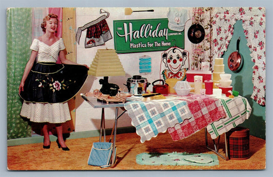 HALLIDAY PARTY FASHION SHOW VINTAGE ADVERTISING POSTCARD ORANGE NJ