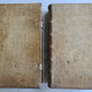 1753 - 1756 2 VOLUMES PIGSKIN BOUND FOLIOS w/ CLASPS antique SERMONS by SEEAUER