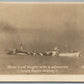 USS SILVER LEAF FOUGHT w/SUBMARINE & SINKING IT ANTIQUE REAL PHOTO POSTCARD RPPC