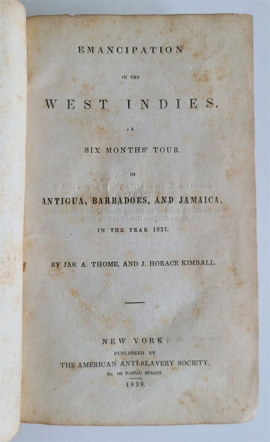 1838 EMANCIPATION in WEST INDIES 6 MONTHS TOUR ANTIGUA BARBADOES JAMAICA antique