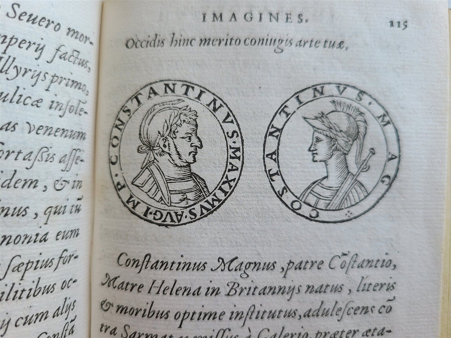 1550 LIVES of EMPERORS & CAESARS ILLUSTRATED w/ 138 PORTRAITS antique in LATIN