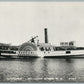 STEAMBOAT VICTORIA St JOHN RIVER CANADA VINTAGE REAL PHOTO POSTCARD RPPC