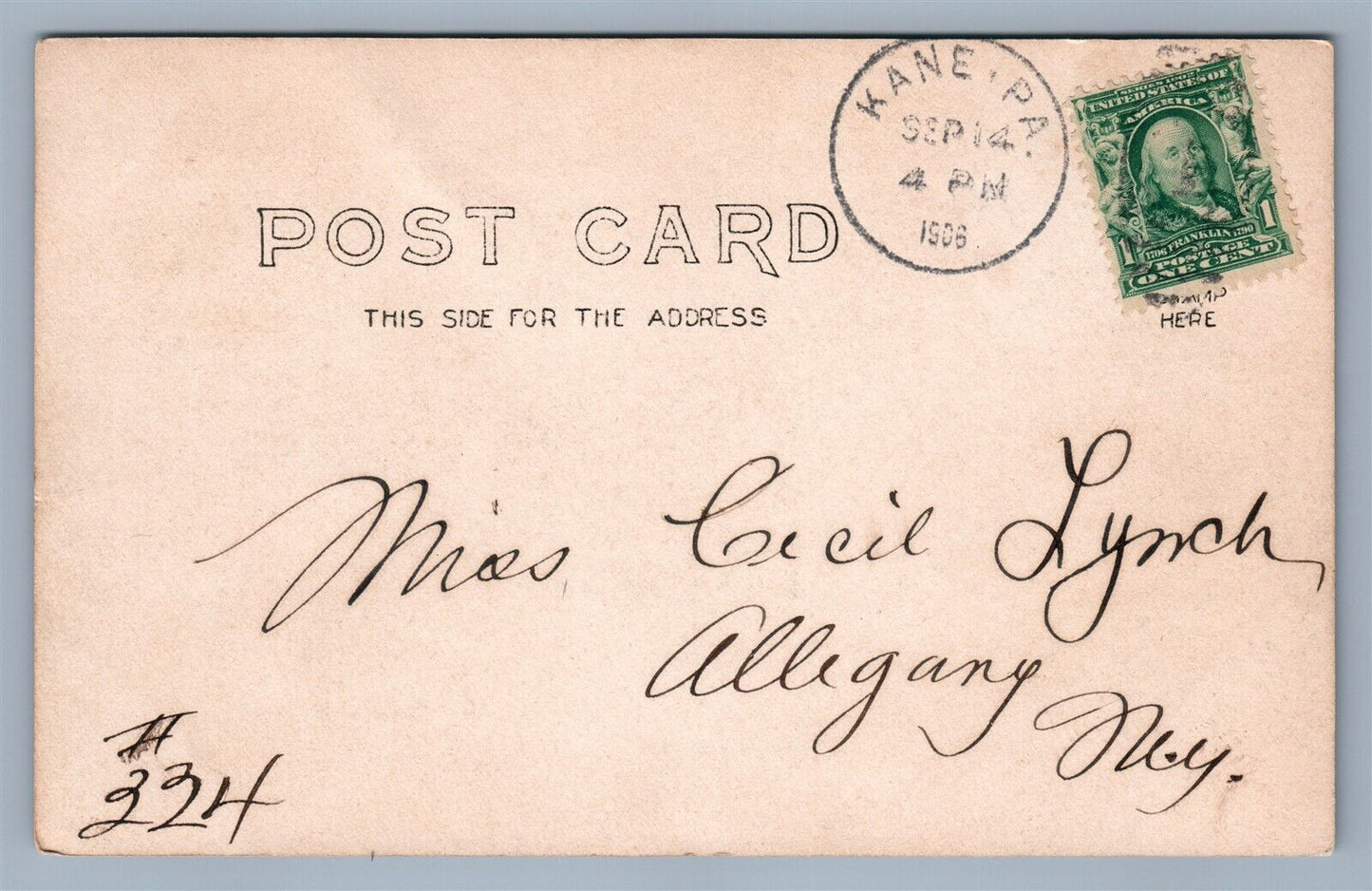 RIDGWAY PA JULY 4th CELEBRATION 1906 ANTIQUE REAL PHOTO POSTCARD RPPC