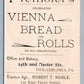 PHILADELPHIA PA ANTIQUE VICTORIAN TRADE CARD VIENNA BAKERY ADVERTISING