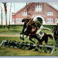 MOUNTING AT HURDLE ANTIQUE WWI POSTCARD