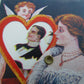 MECHANICAL CUPID MIRROR RARE ANTIQUE POSTCARD CHANGING MEN CHOICE