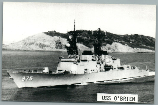 MILITARY SHIP USS O'BRIEN VINTAGE REAL PHOTO POSTCARD RPPC