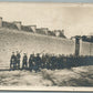 WWI GERMAN PRISONERS in BREST FRANCE ANTIQUE REAL PHOTO POSTCARD RPPC
