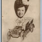 AUTOMOBILE DRIVING montage collage ANTIQUE REAL PHOTO POSTCARD RPPC