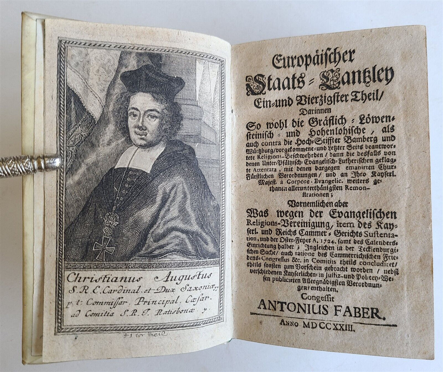 1723 Europaischen Staats-Cantzley antique VELLUM BOUND