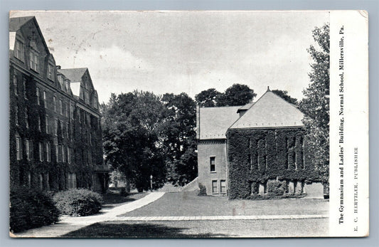MILLERSVILLE PA NORMAL SCHOOL GYMNASIUM & LADIES BUILDING 1907 ANTIQUE POSTCARD