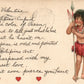 VALENTINE'S DAY GREETINGS 1907 UNDIVIDED ANTIQUE POSTCARD