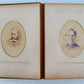 PHOTO ALBUM VICTORIAN antique with 20 PHOTOS nice embossed leather binding 19 c.