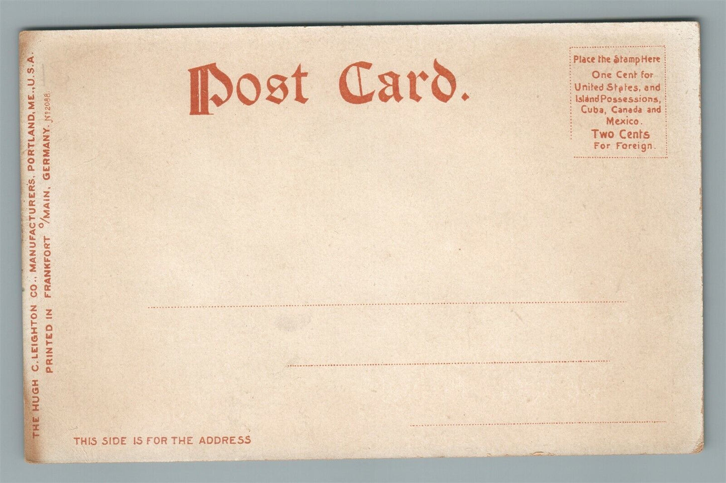 HOBOKEN NJ HUDSON STREET ANTIQUE POSTCARD