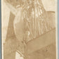 US NAVY SAILORS in SHIP'S RIGGING ANTIQUE REAL PHOTO POSTCARD RPPC