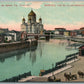 RUSSIA MOSCOW ST.SAVIOR CATHEDRAL VIEW ANTIQUE POSTCARD