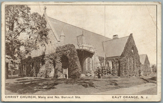 SOUTH ORANGE NJ CHRIST CHURCH ANTIQUE POSTCARD