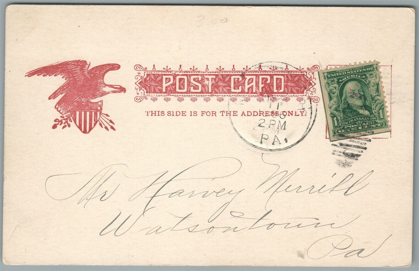 MIFFLENBURG PA EAST CHESTNUT STREET WEST ANTIQUE POSTCARD