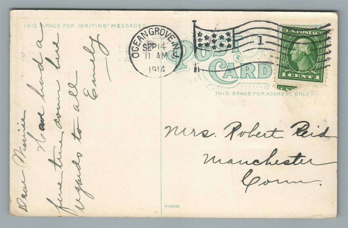 OCEAN GROVE NJ MAIN AVENUE ANTIQUE POSTCARD
