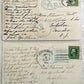 LOT OF 2 CITY PARK BRIDGETON N.J. 1911-12 ANTIQUE POSTCARDS