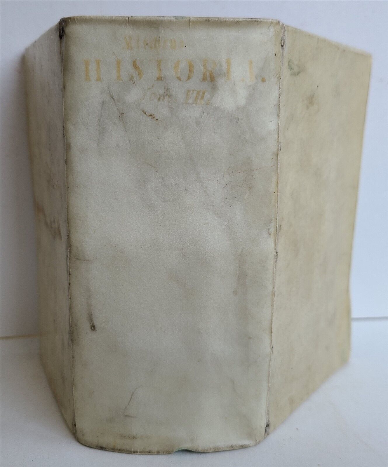 1730 CHURCH HISTORY of BIBLE NEW TESTAMENT antique VELLUM BOUND in GERMAN